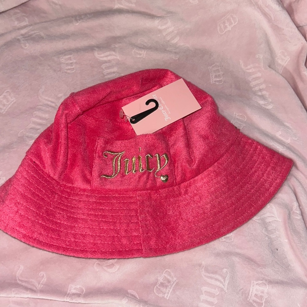 Juicy Couture Pink Terry Bucket Hat